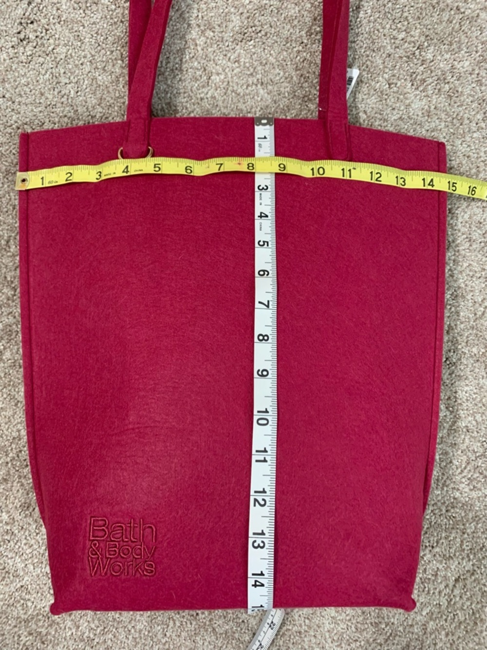 *NEW* 2025 BATH & BODY WORKS BLACK FRIDAY Felt Maroon Standing Tote Bag NWT - Picture 5 of 7